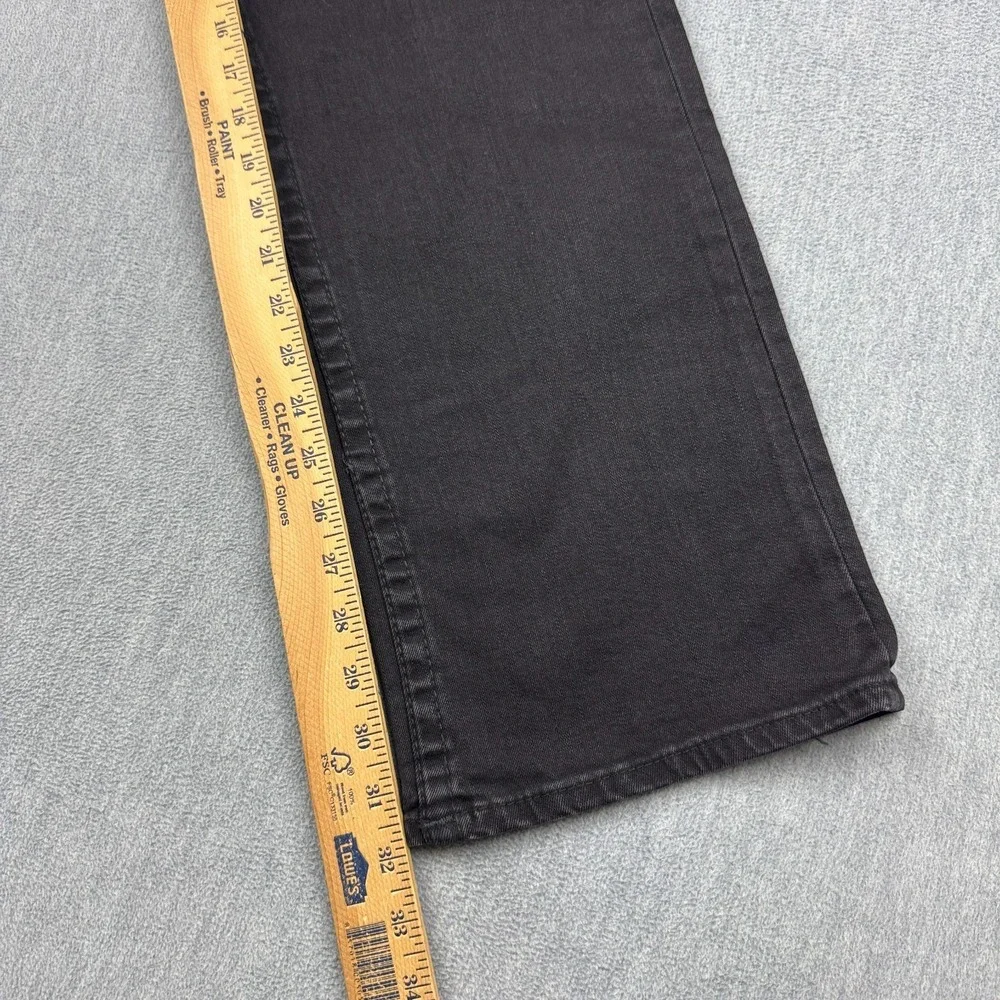 True Religion Jeans Mens 36 Black Denim Ricky Flap Relaxed Straight Pants NWT